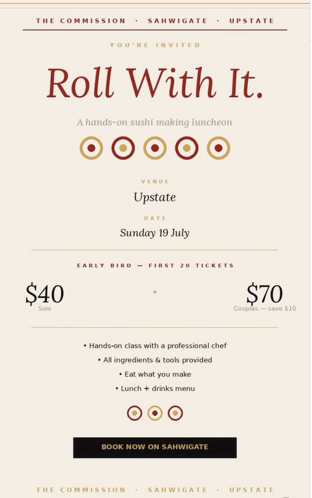 Roll With It: A Hands-On Sushi Making Luncheon